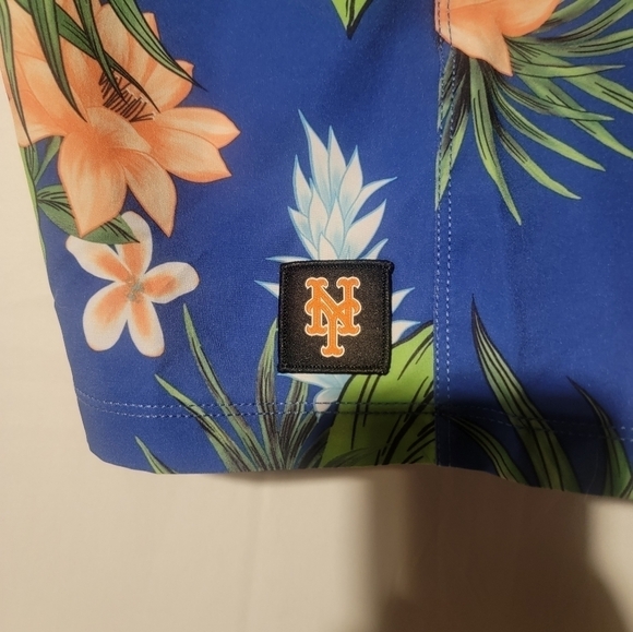 New York Mets Shorts Mens SMALL Blue Swim Board Trunks Hurley 47' Phantom - Picture 3 of 9